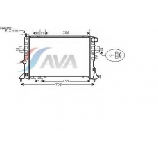 OLA2252 AVA Радиатор, охлаждение двигателя