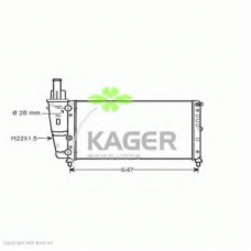 31-0403 KAGER Радиатор, охлаждение двигателя