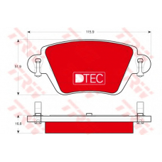 GDB1525DTE TRW Комплект тормозных колодок, дисковый тормоз