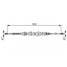 1 987 477 154 BOSCH Трос, стояночная тормозная система