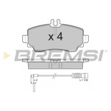 BP2763 BREMSI Комплект тормозных колодок, дисковый тормоз