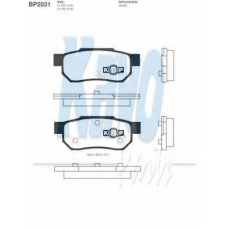 BP-2031 KAVO PARTS Комплект тормозных колодок, дисковый тормоз