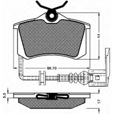 10645 BSF Комплект тормозных колодок, дисковый тормоз