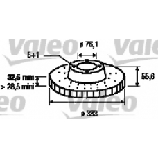 186885 VALEO Тормозной диск