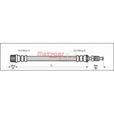 4113261 METZGER Тормозной шланг