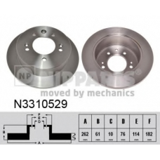N3310529 NIPPARTS Тормозной диск