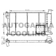 101473 AUTOGAMMA Радиатор, охлаждение двигателя