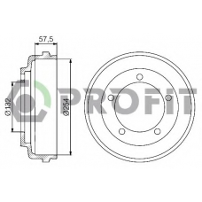 5020-0029 PROFIT Тормозной барабан