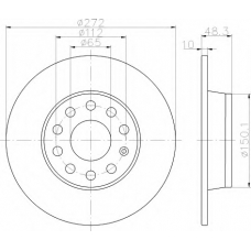 8DD 355 116-971 HELLA Тормозной диск