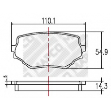 6763 MAPCO Комплект тормозных колодок, дисковый тормоз