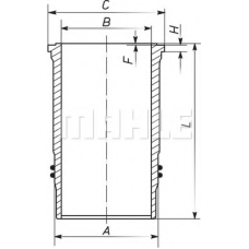 003 WN 14 MAHLE Гильза цилиндра