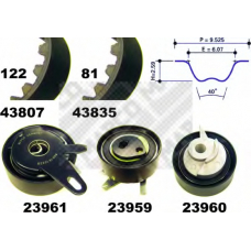 23819 MAPCO Комплект ремня ГРМ