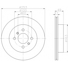 MDC1672 MINTEX Тормозной диск