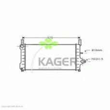 31-0336 KAGER Радиатор, охлаждение двигателя