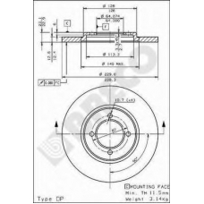 BS 7498 BRECO Тормозной диск