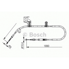 1 987 477 803 BOSCH Трос, стояночная тормозная система