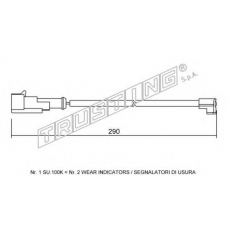 SU.100K TRUSTING Сигнализатор, износ тормозных колодок