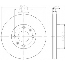 8DD 355 111-771 HELLA PAGID Тормозной диск