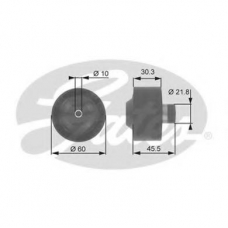 T36034 GATES Паразитный / ведущий ролик, поликлиновой ремень