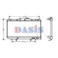 210073N AKS DASIS Радиатор, охлаждение двигателя