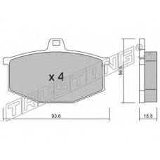 014.0 TRUSTING Комплект тормозных колодок, дисковый тормоз