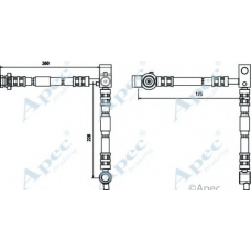 HOS3715 APEC Тормозной шланг