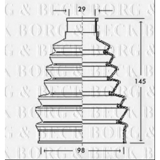 BCB2284 BORG & BECK Пыльник, приводной вал