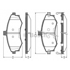 0 986 TB2 423 BOSCH Комплект тормозных колодок, дисковый тормоз