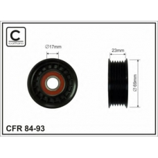 84-93 CAFFARO Натяжной ролик, поликлиновой  ремень