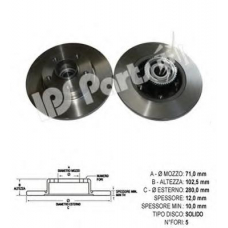 IBP-1101 IPS Parts Тормозной диск