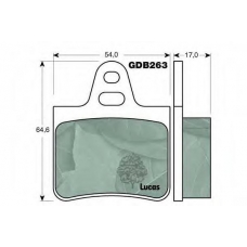 GDB263 TRW Комплект тормозных колодок, дисковый тормоз