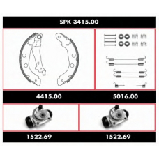 SPK 3415.00 ROADHOUSE Комплект тормозов, барабанный тормозной механизм