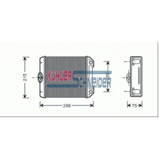 0390051 KUHLER SCHNEIDER Теплообменник, отопление салона