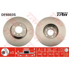 DF6003S TRW Тормозной диск