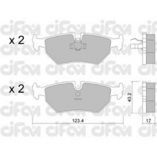 822-178-0 CIFAM Комплект тормозных колодок, дисковый тормоз