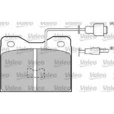 540038 VALEO Комплект тормозных колодок, дисковый тормоз