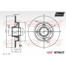 875637.6885 MAXTECH Тормозной диск