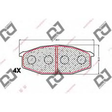 BP1543 DJ PARTS Комплект тормозных колодок, дисковый тормоз