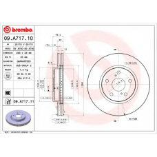 09.A717.11 BREMBO Тормозной диск