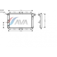 DW2009 AVA Радиатор, охлаждение двигателя
