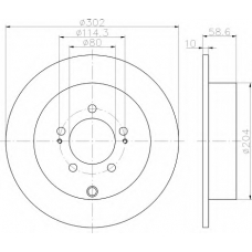 8DD 355 114-561 HELLA Тормозной диск