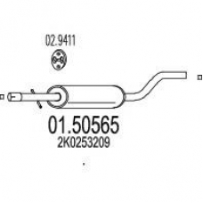 01.50565 MTS Средний глушитель выхлопных газов