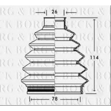 BCB2347 BORG & BECK Пыльник, приводной вал