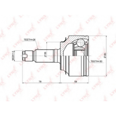 CO3649 LYNX Co-3649 шрус наружный honda civic(fn/fk) 1.4-1.8 06]