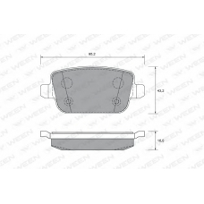 151-2643 WEEN Комплект тормозных колодок, дисковый тормоз