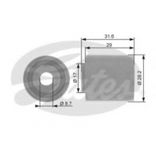 T42045 GATES Паразитный / ведущий ролик, зубчатый ремень