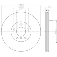 8DD 355 121-341 HELLA Тормозной диск