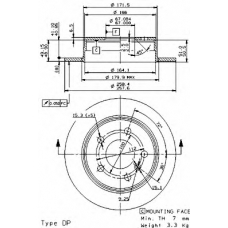 08.9580.11 BREMBO Тормозной диск