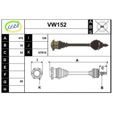 VW152 SERA Приводной вал