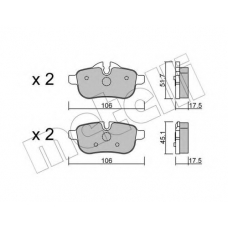 22-0919-0 METELLI Комплект тормозных колодок, дисковый тормоз